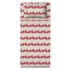 Completo letto singolo cotone geometrie bordeaux