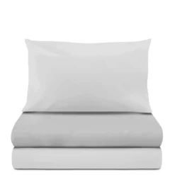 Completo letto singolo cotone grigio chiaro Nicoletta