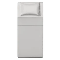 Completo letto singolo cotone grigio chiaro Nicoletta