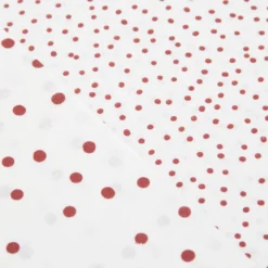 Completo letto singolo cotone Pois rosso