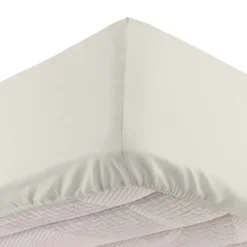 Completo letto singolo cotone righe beige