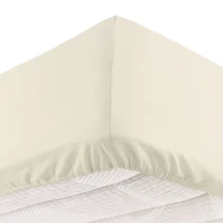 Completo letto singolo cotone tinta unita burro