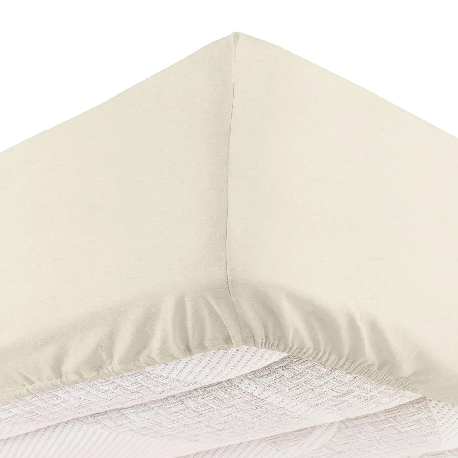 Completo letto singolo cotone tinta unita burro