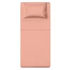 Completo letto singolo cotone tinta unita corallo