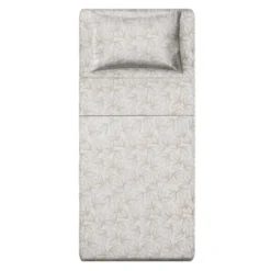Completo letto singolo policotone foglie sabbia