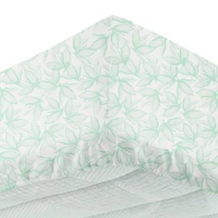 Completo letto singolo policotone foglie verde