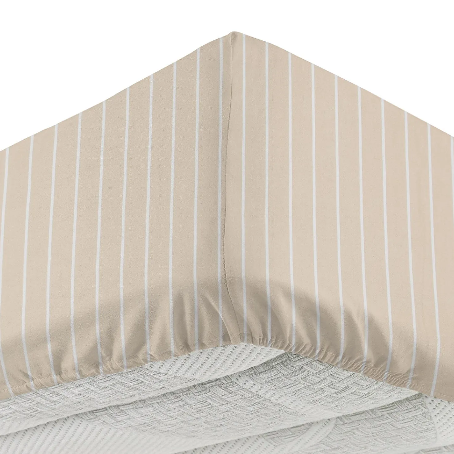 Completo letto singolo policotone righe sabbia