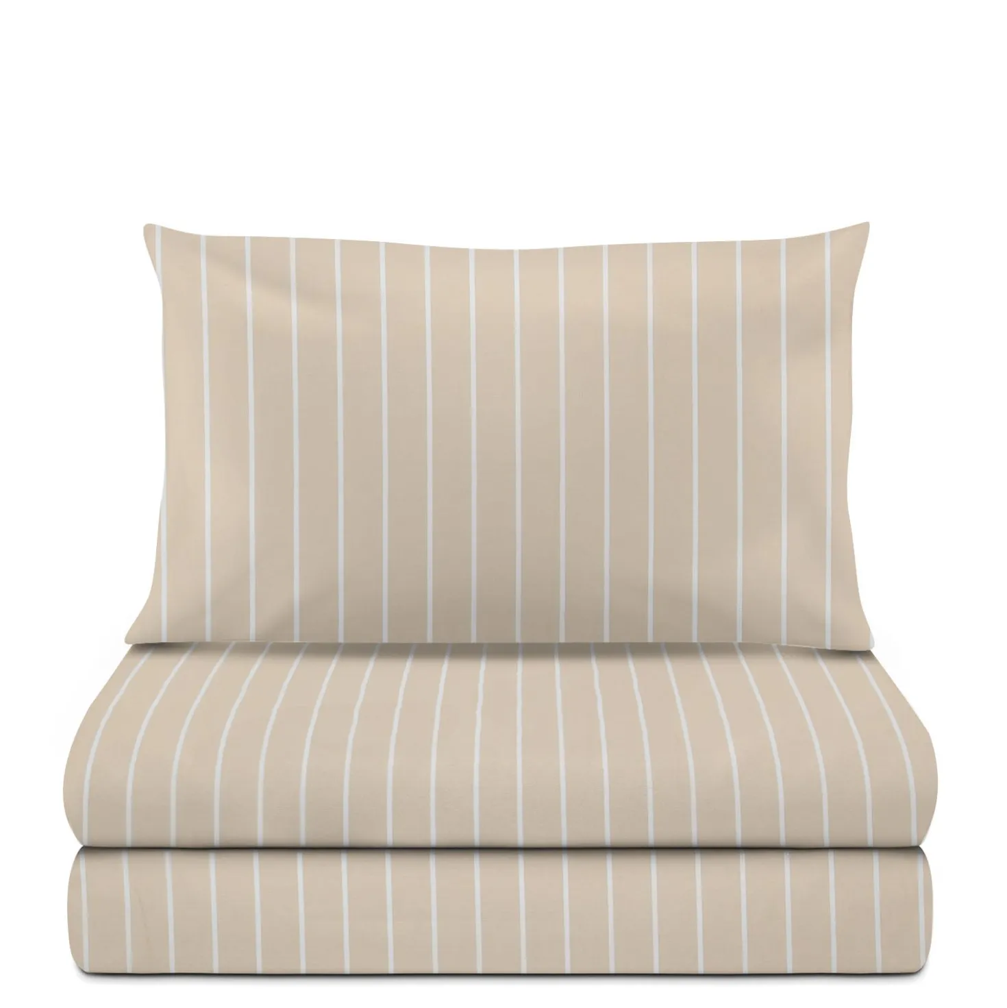 Completo letto singolo policotone righe sabbia