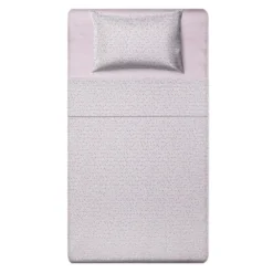 Completo letto una piazza e mezza stampa pois rosa