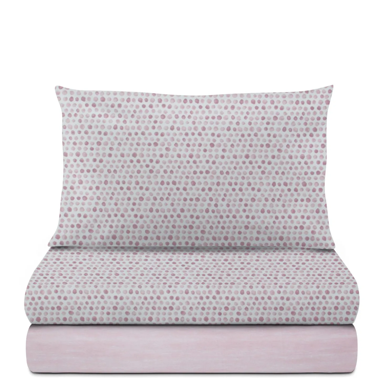 Completo letto una piazza e mezza stampa pois rosa