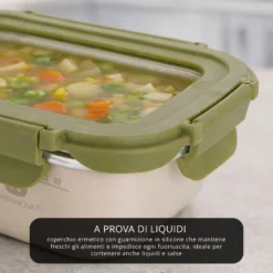 Contenitore alimentare 420 ml acciaio inox verde
