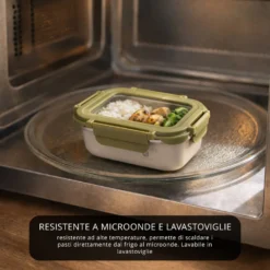 Contenitore alimentare 420 ml acciaio inox verde