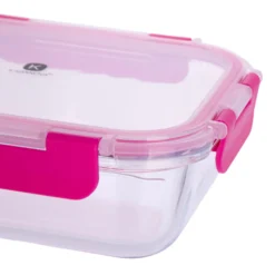 Contenitore alimentare 640 ml vetro rosa