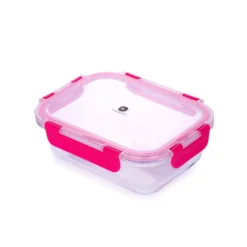 Contenitore alimentare 640 ml vetro rosa