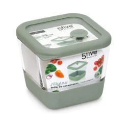 Contenitore alimentare quadrato vetro 500 ml Siliglass