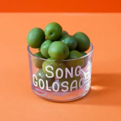 Coppetta in vetro 190 ml scritta Sono golosao