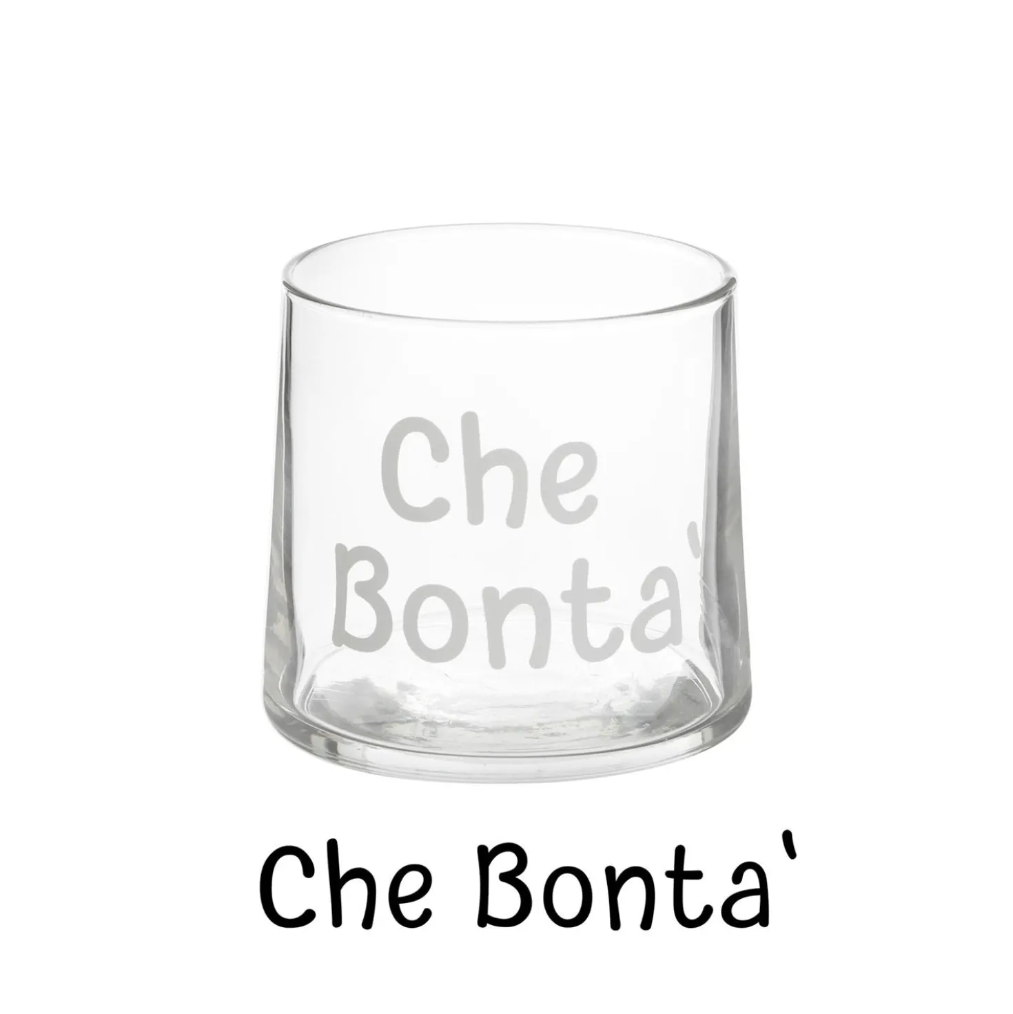 Coppetta vetro scritta Che bontà 220 ml