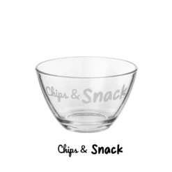 Coppetta vetro scritta Chips e Snack 680 ml