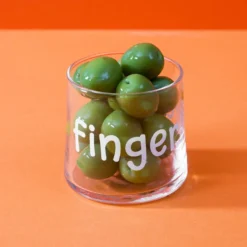 Coppetta vetro scritta Finger food 220 ml