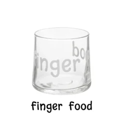 Coppetta vetro scritta Finger food 220 ml
