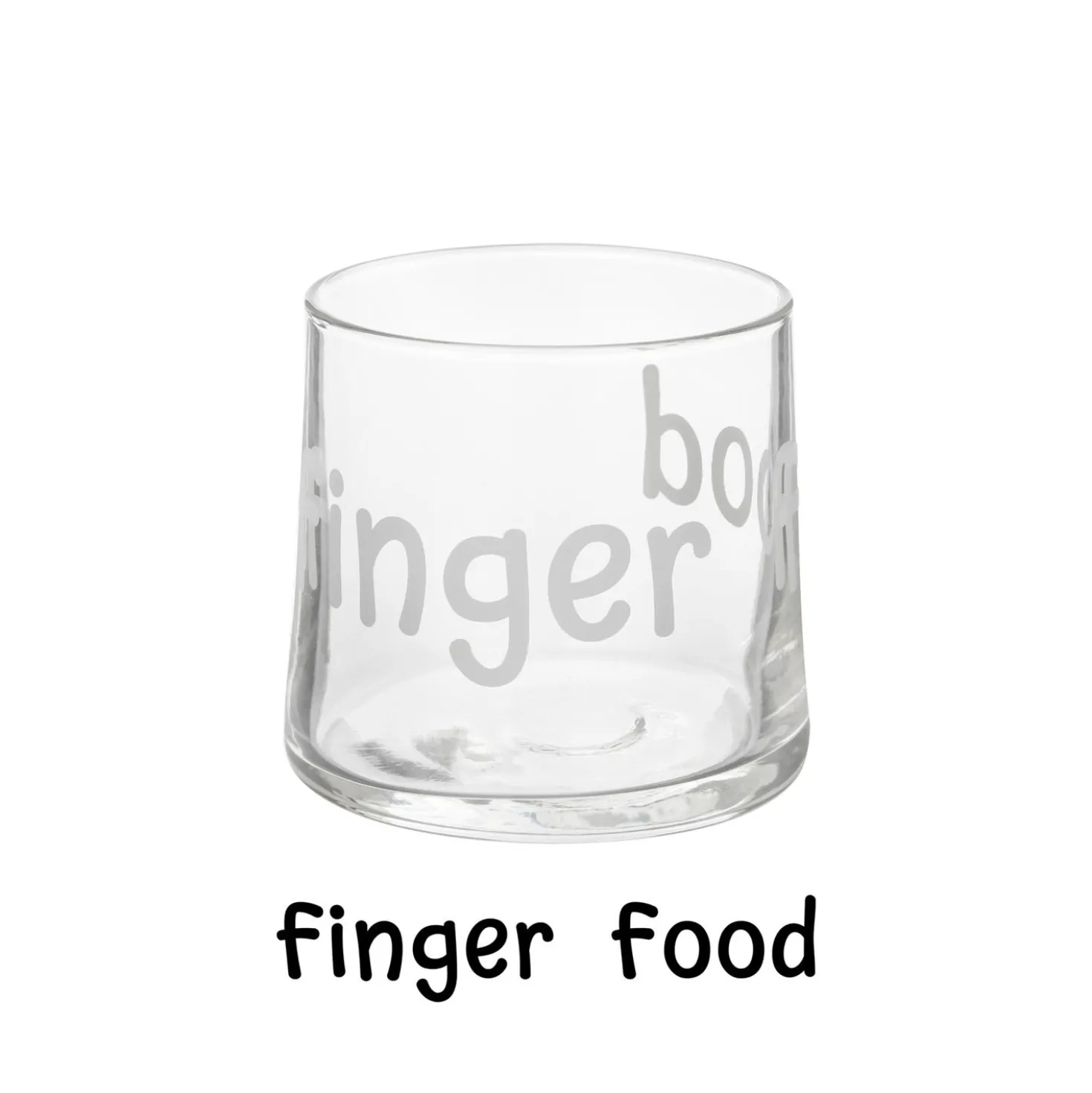 Coppetta vetro scritta Finger food 220 ml