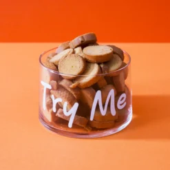Coppetta vetro scritta Try me 460 ml