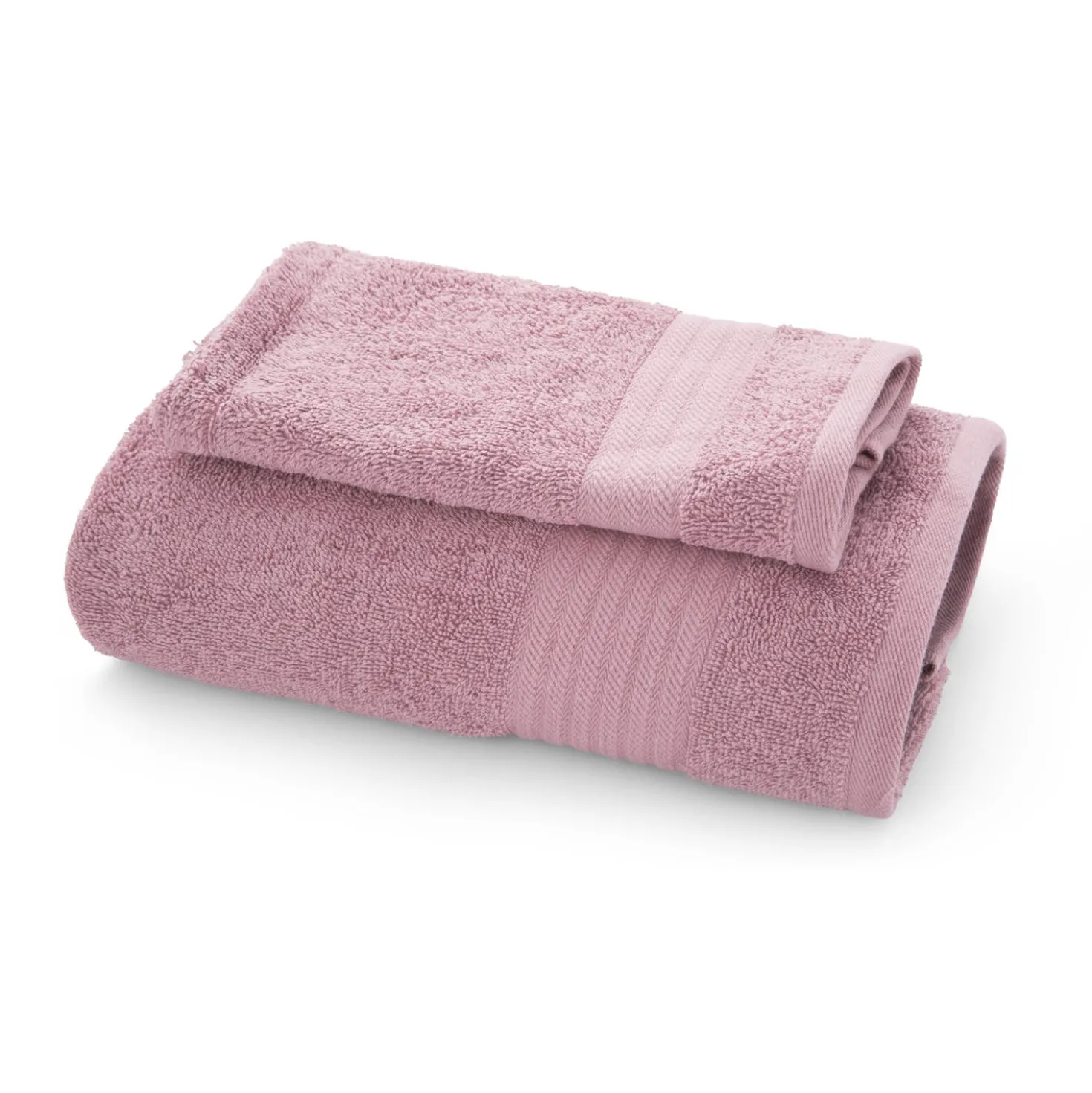 Coppia asciugamani viso e ospite spugna rosa