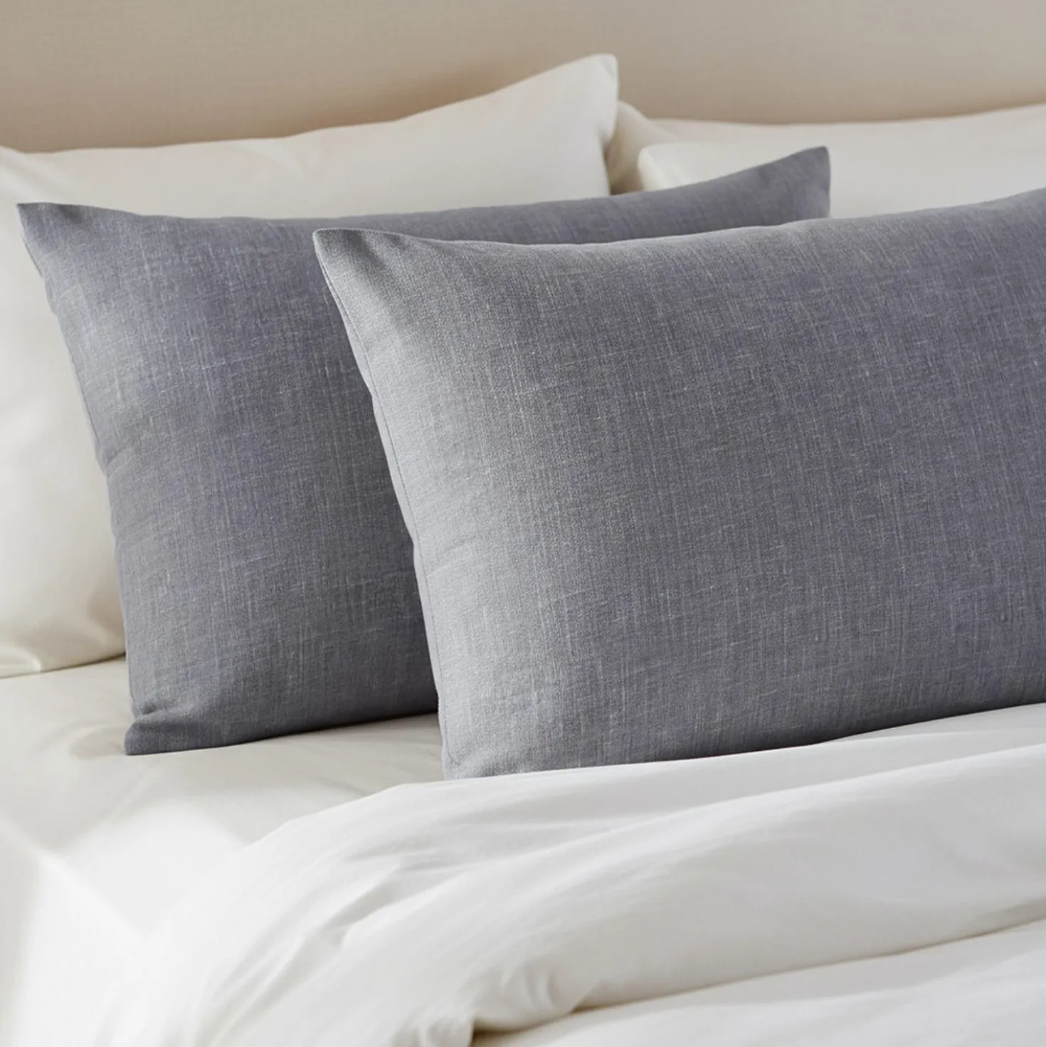 Coppia federe 50x80 cm melange blu