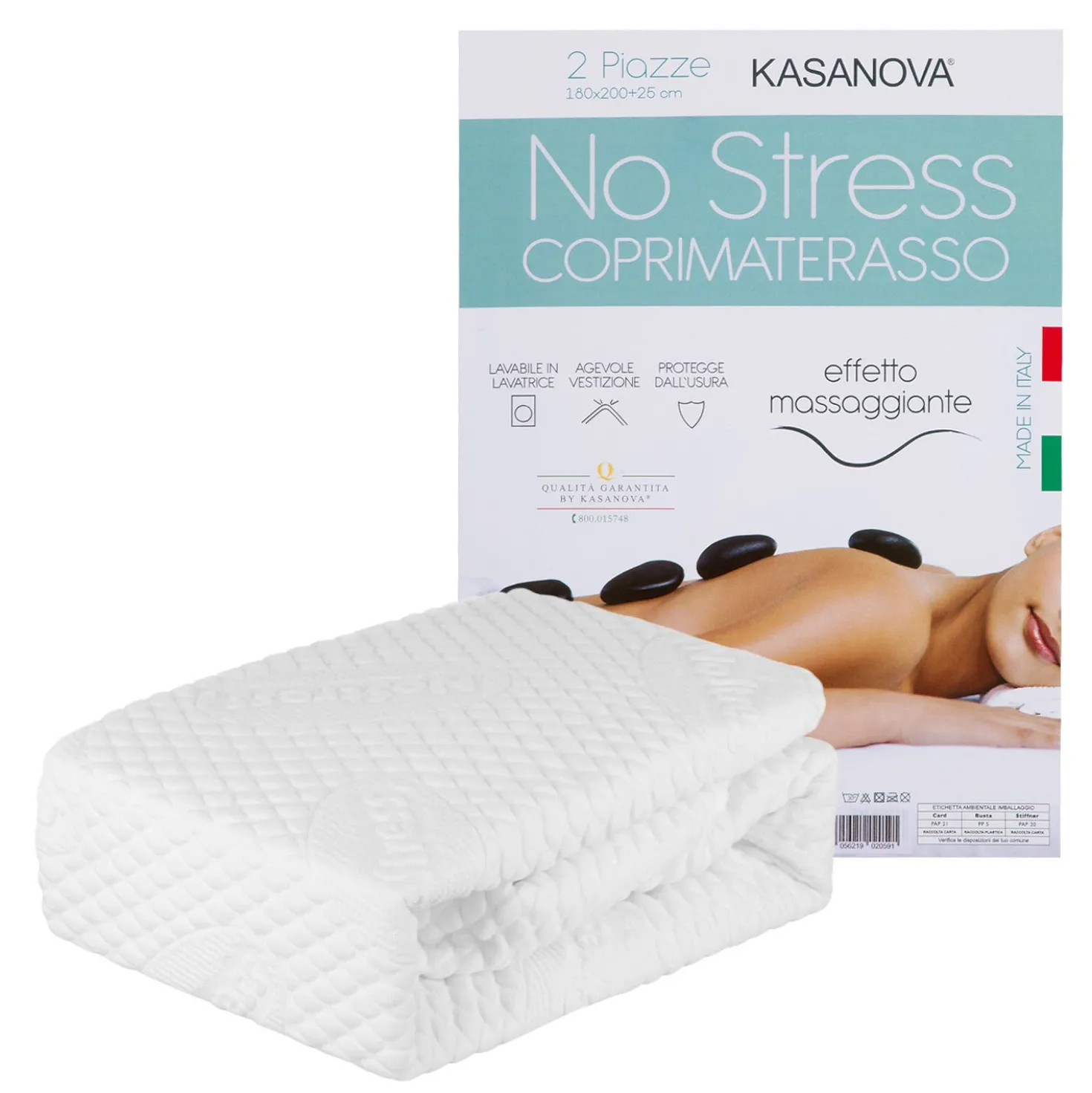 Coprimaterasso matrimoniale massaggiante No Stress