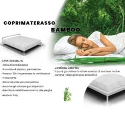 Coprimaterasso singolo antibatterico Bambù Datex