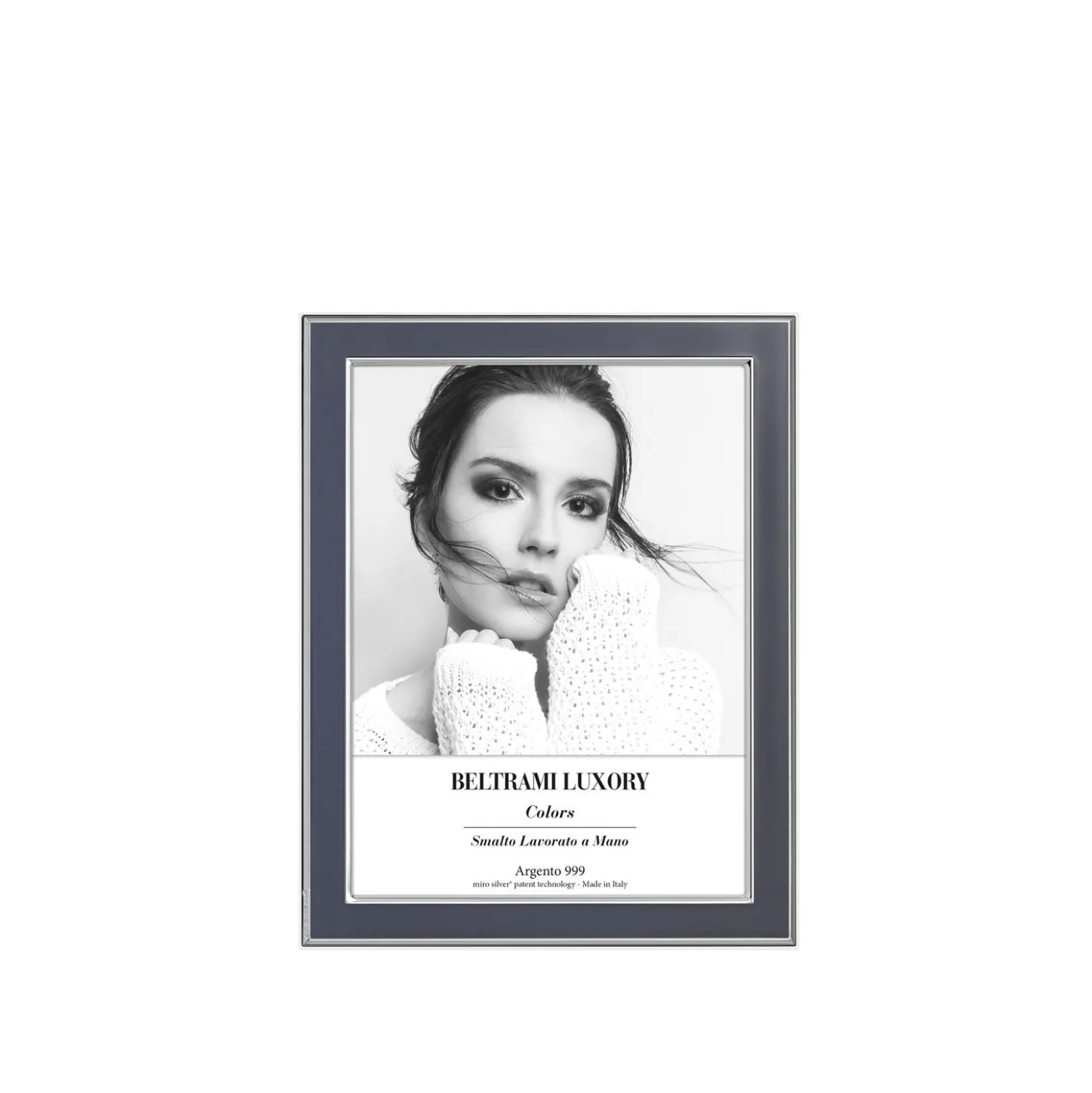 Cornice blu con Argento Miro Silver, per foto da 13x18 cm