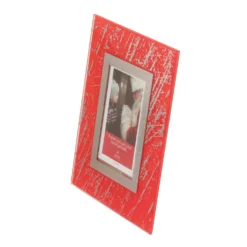 Cornice rosso graffiti con argento Miro Silver, per foto da 6x9 cm