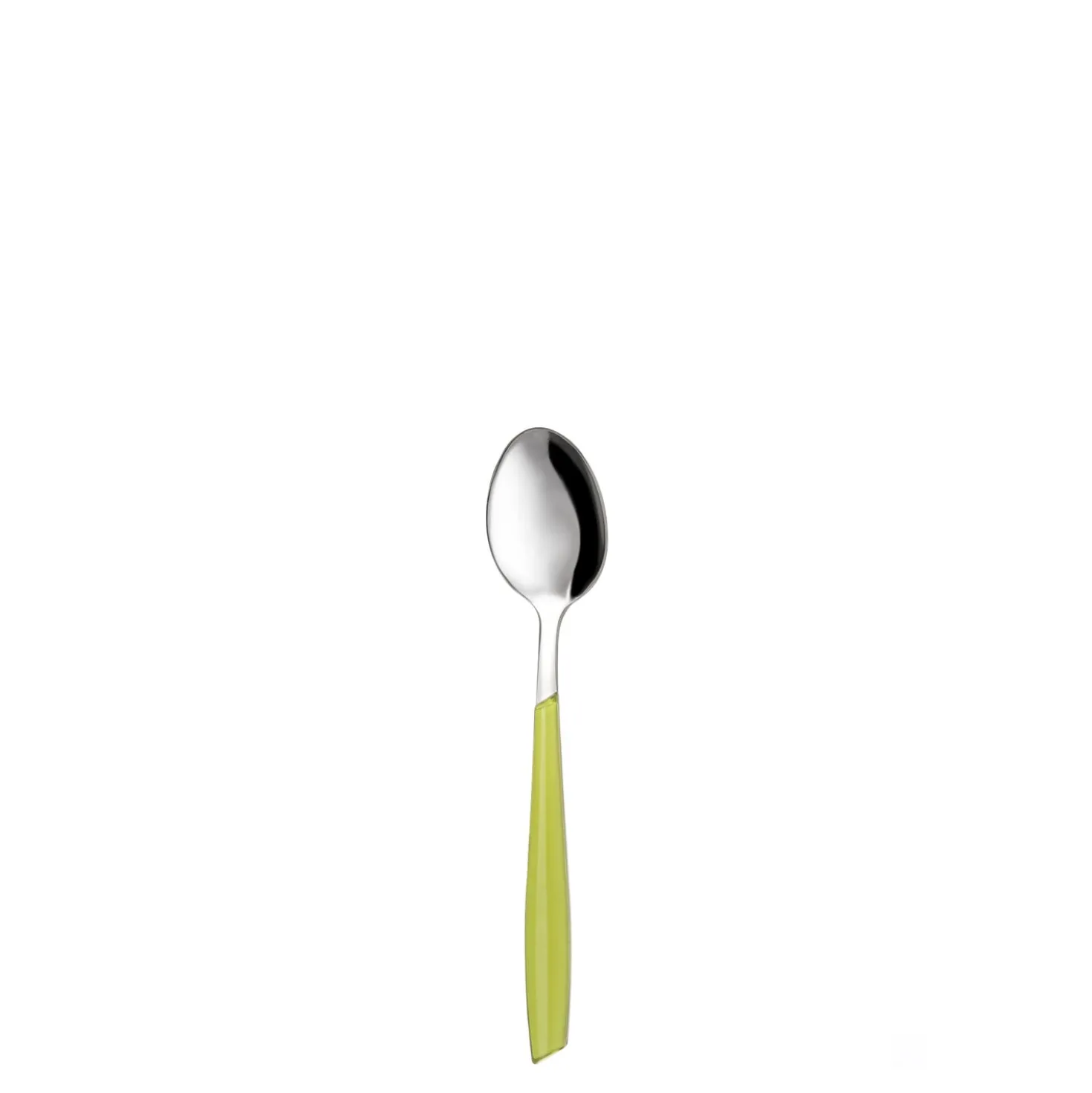 Cucchiaino caffè sfuso verde in acciaio inox Silhouette