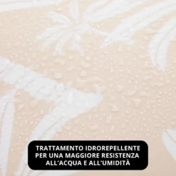 Cuscino arredo idrorepellente 50x50 cm palme beige