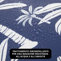 Cuscino arredo idrorepellente 50x50 cm palme blu