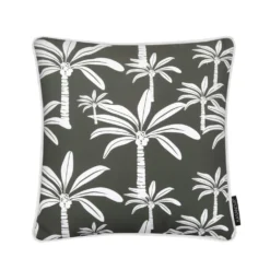 Cuscino arredo idrorepellente 40x40 cm palme grigio