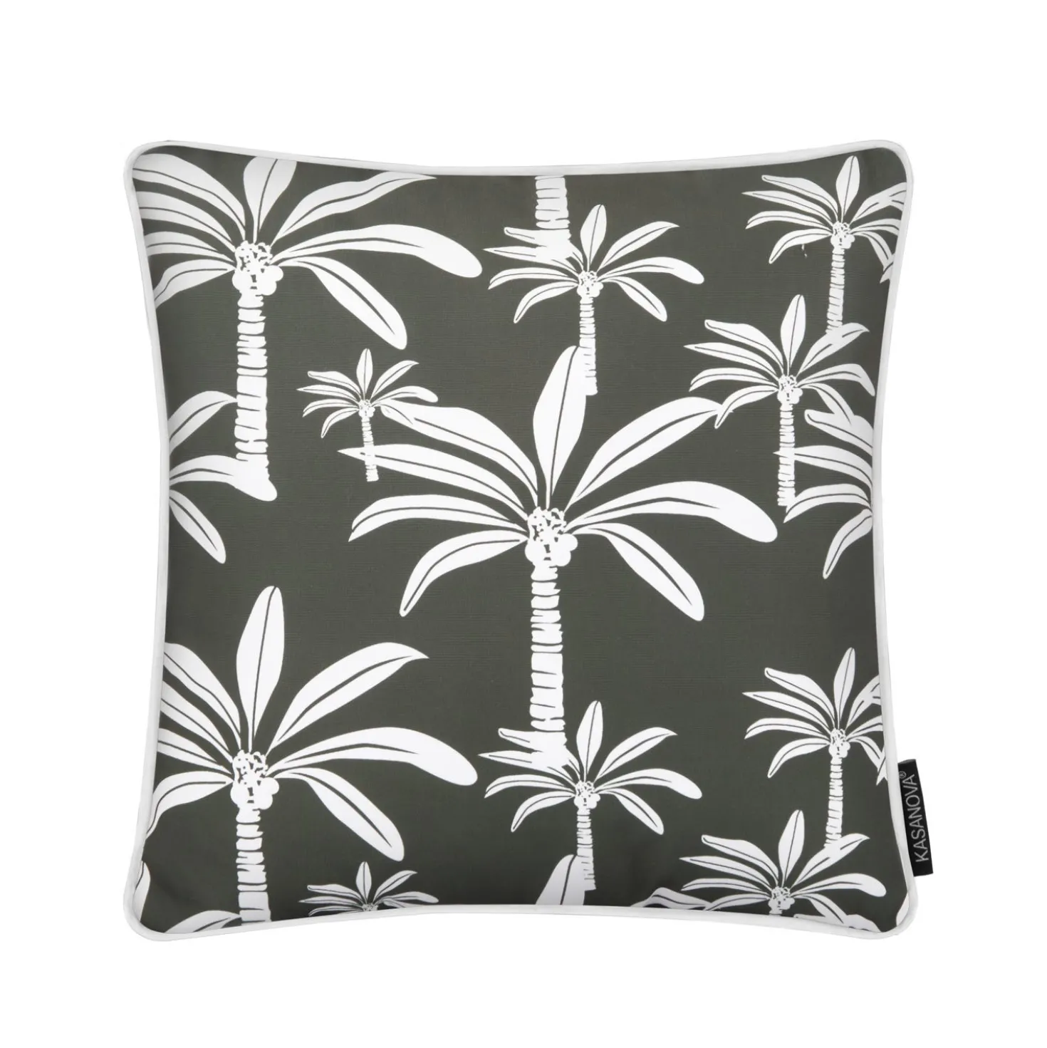 Cuscino arredo idrorepellente 40x40 cm palme grigio