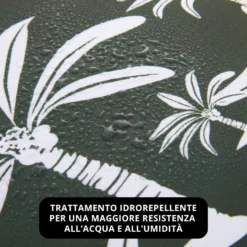 Cuscino arredo idrorepellente 50x50 cm palme grigio