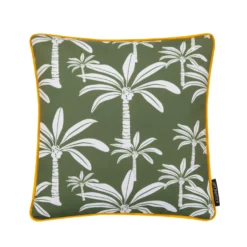 Cuscino arredo idrorepellente 40x40 cm palme verde