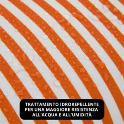 Cuscino arredo idrorepellente 30x50 cm righe arancio