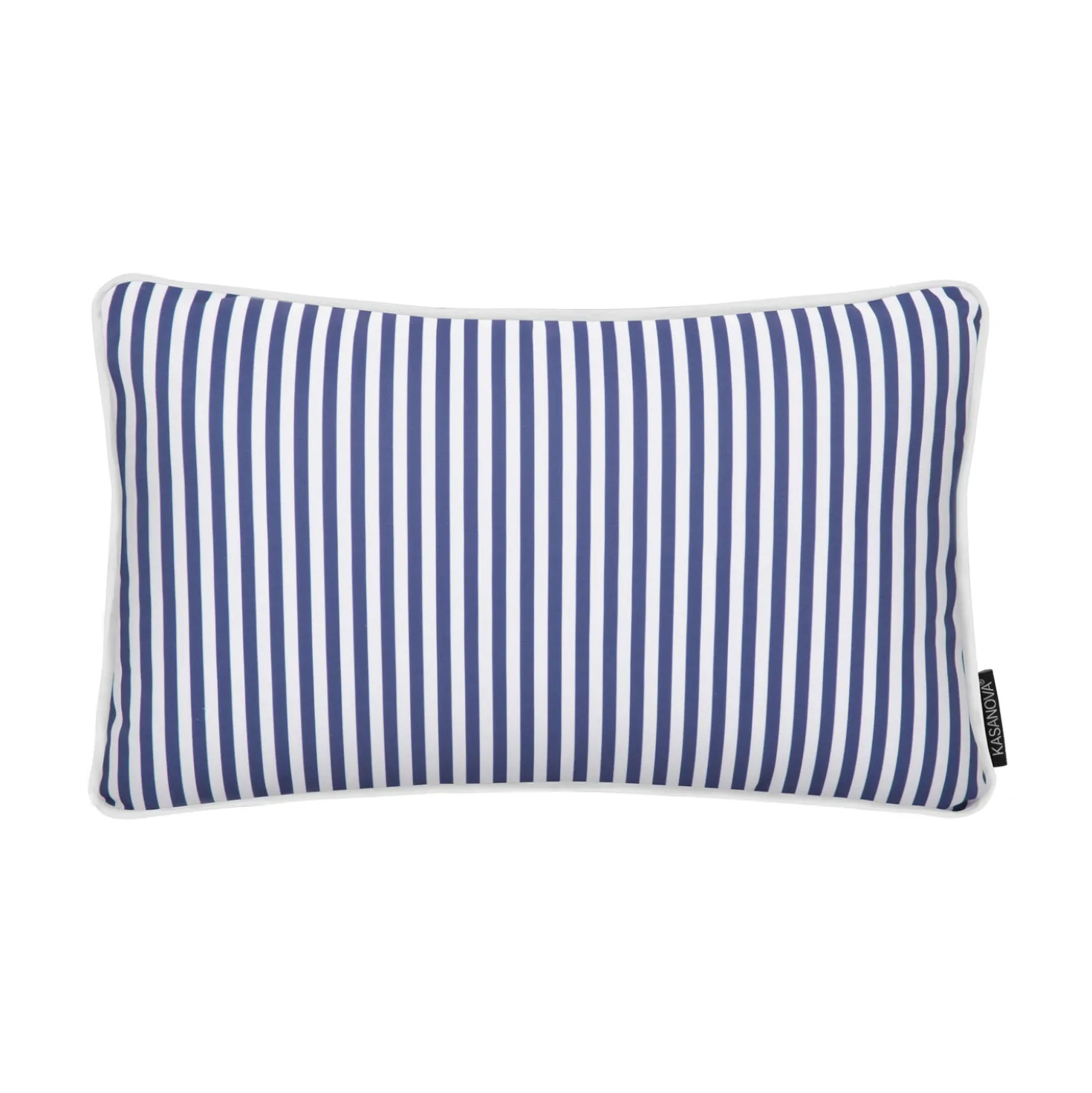 Cuscino arredo idrorepellente 30x50 cm righe blu