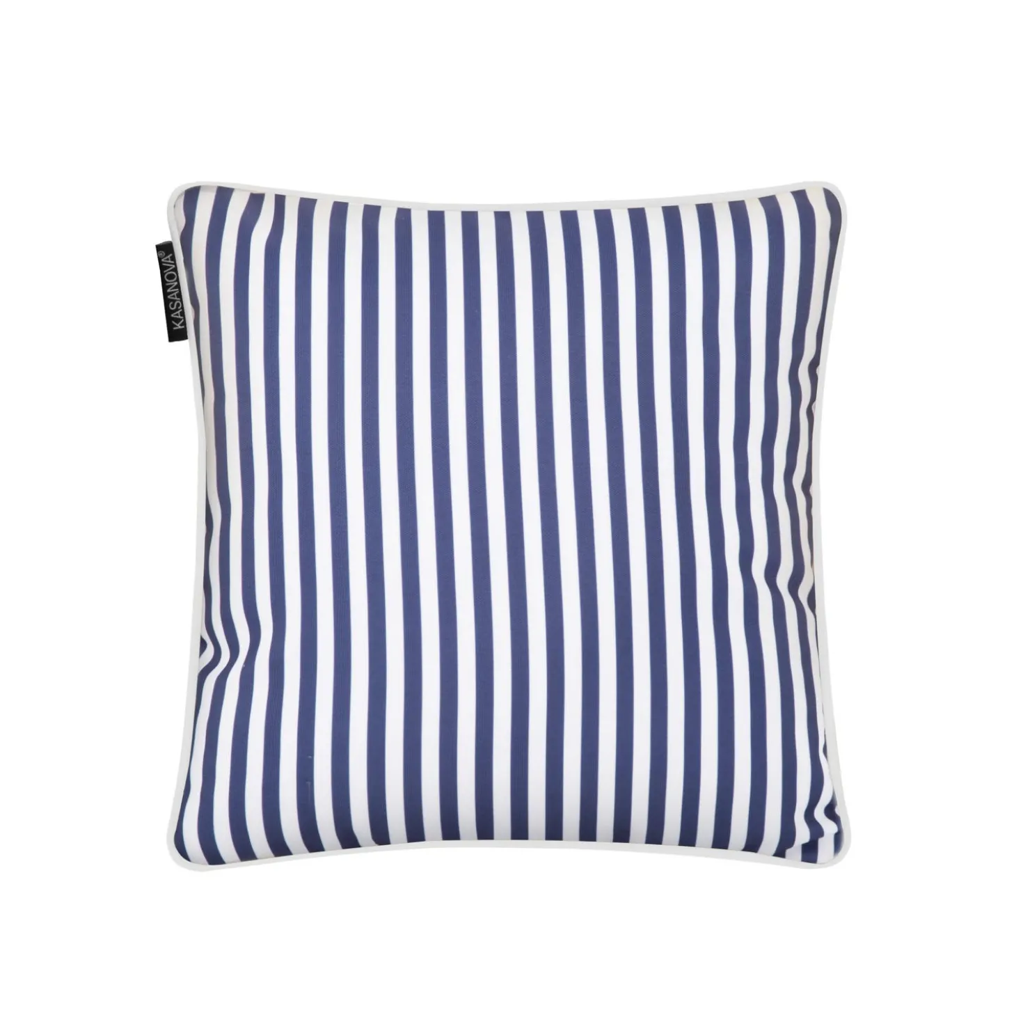 Cuscino arredo idrorepellente 30x30 cm righe blu