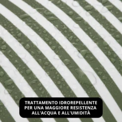 Cuscino arredo idrorepellente 30x50 cm righe verde