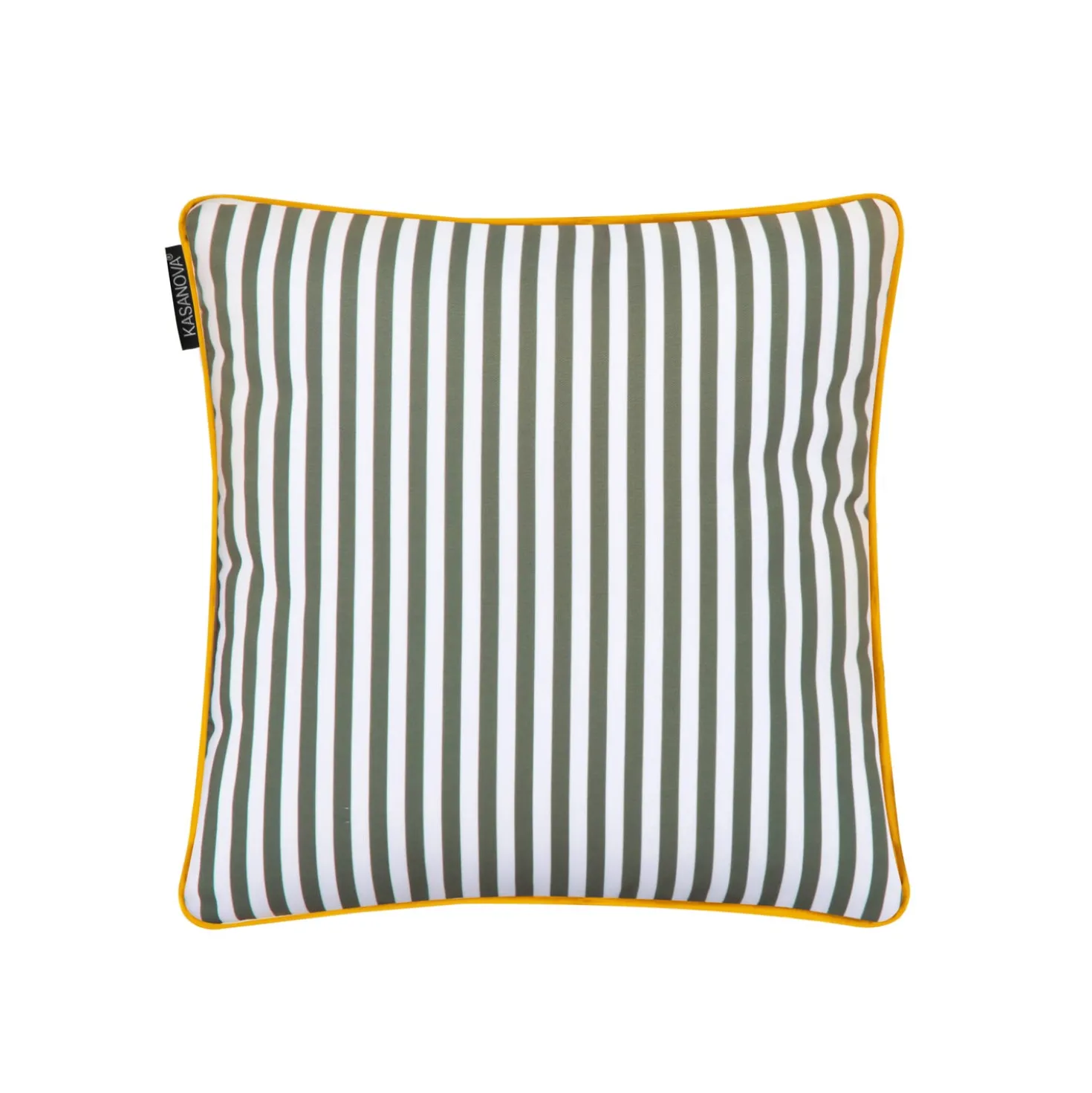 Cuscino arredo idrorepellente 30x30 cm righe verde