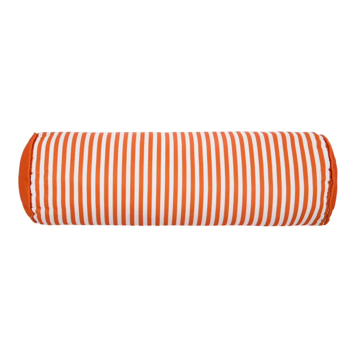 Cuscino cilindrico idrorepellente 18x50 cm righe arancio