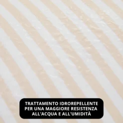 Cuscino cilindrico idrorepellente 18x50 cm righe beige