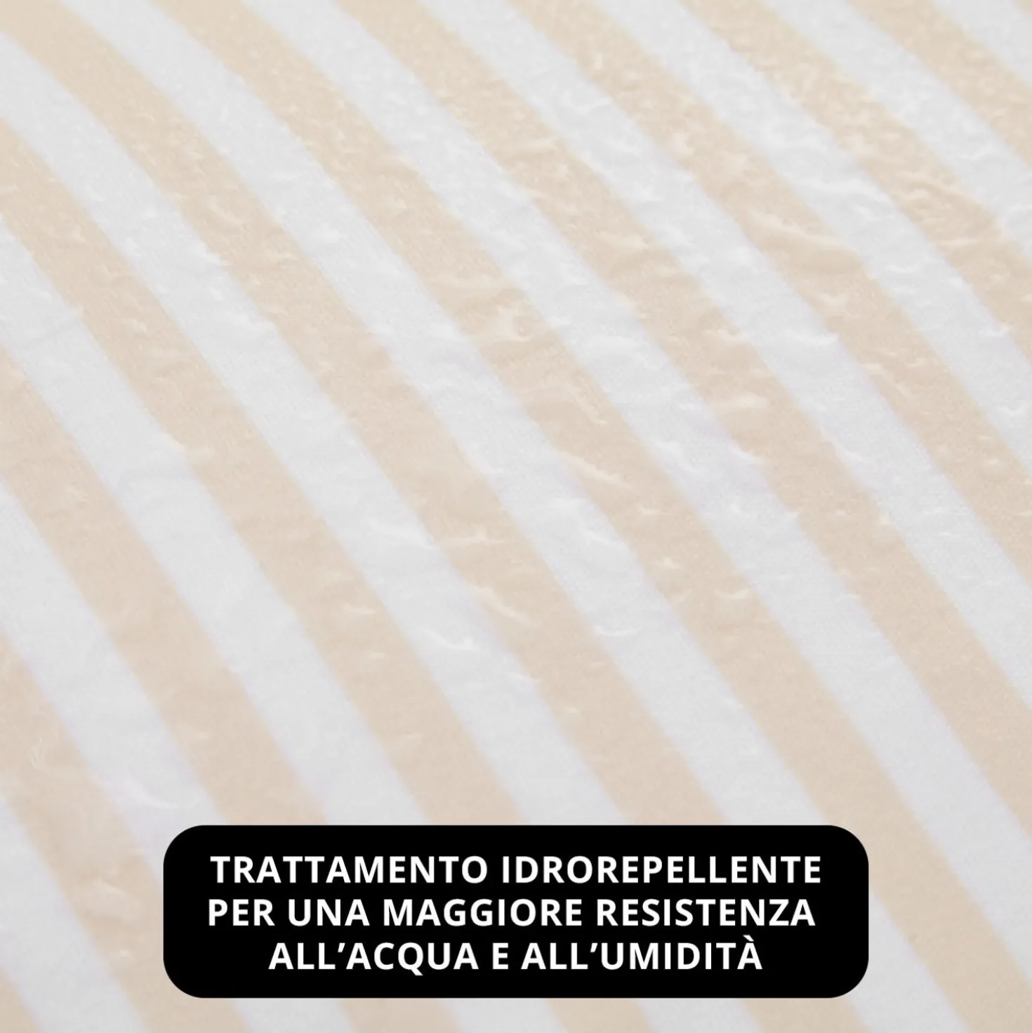 Cuscino cilindrico idrorepellente 18x50 cm righe beige