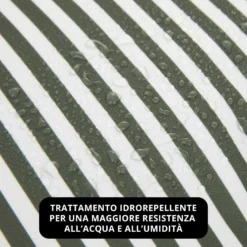 Cuscino cilindrico idrorepellente 18x50 cm righe grigio
