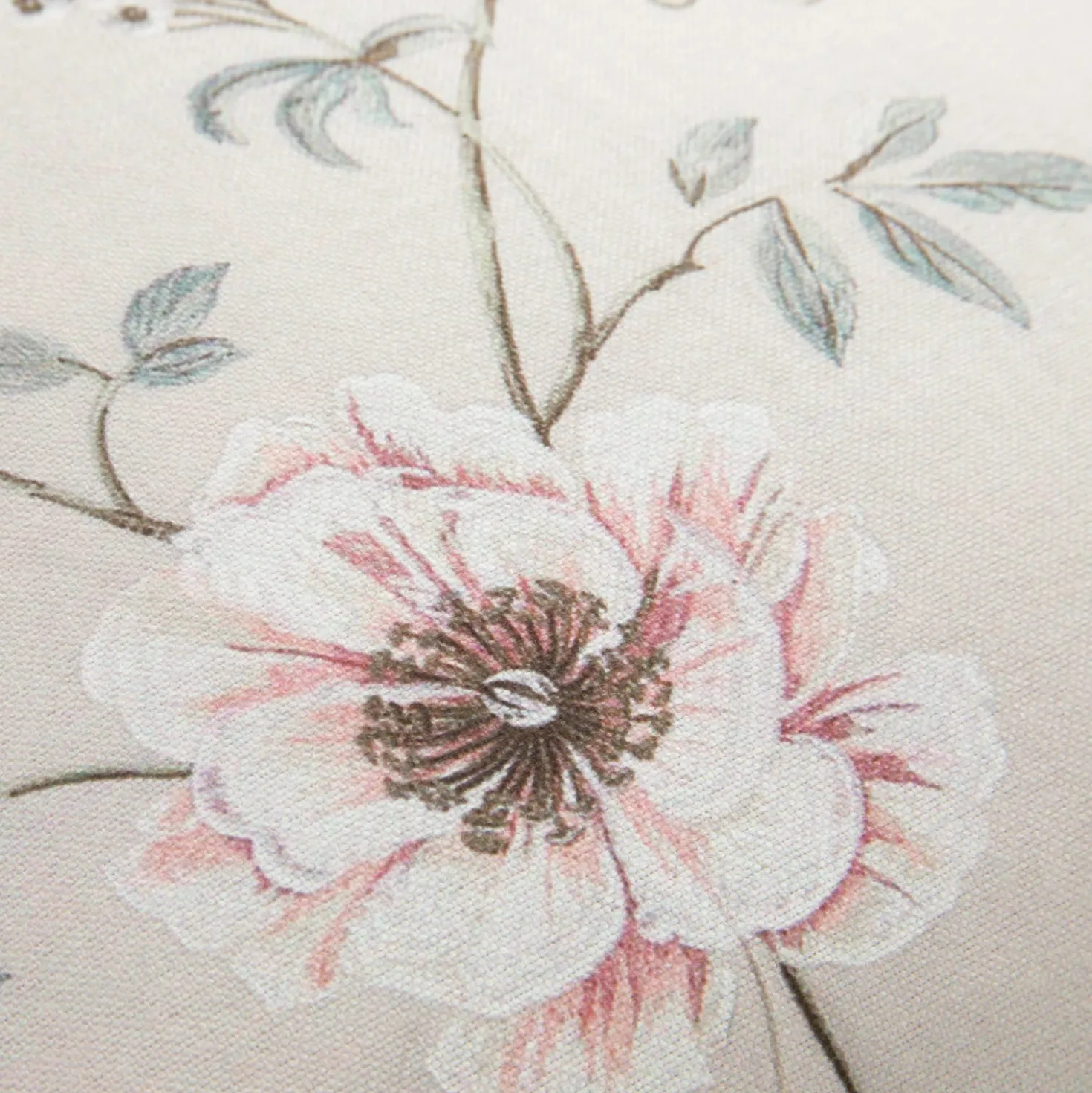 Cuscino divano beige 45x45 cm fiori