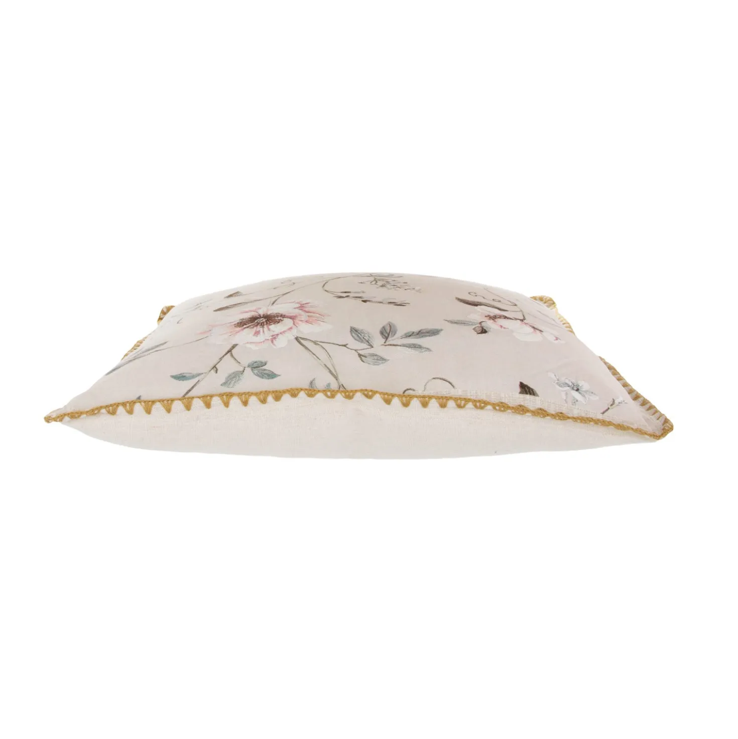 Cuscino divano beige 45x45 cm fiori